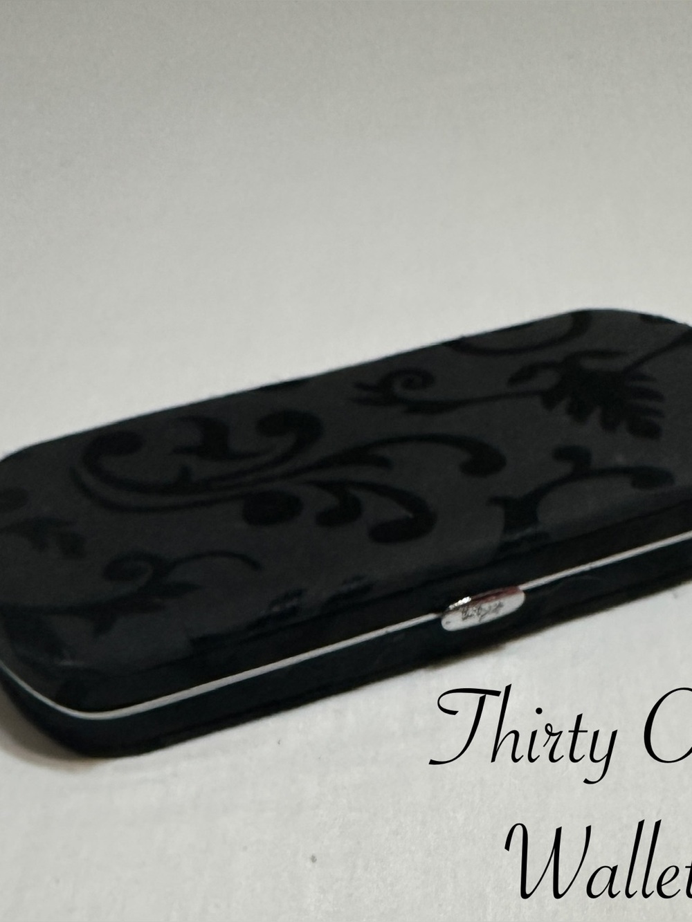 Thirty-One Black Patterned Compact Wallet Case -